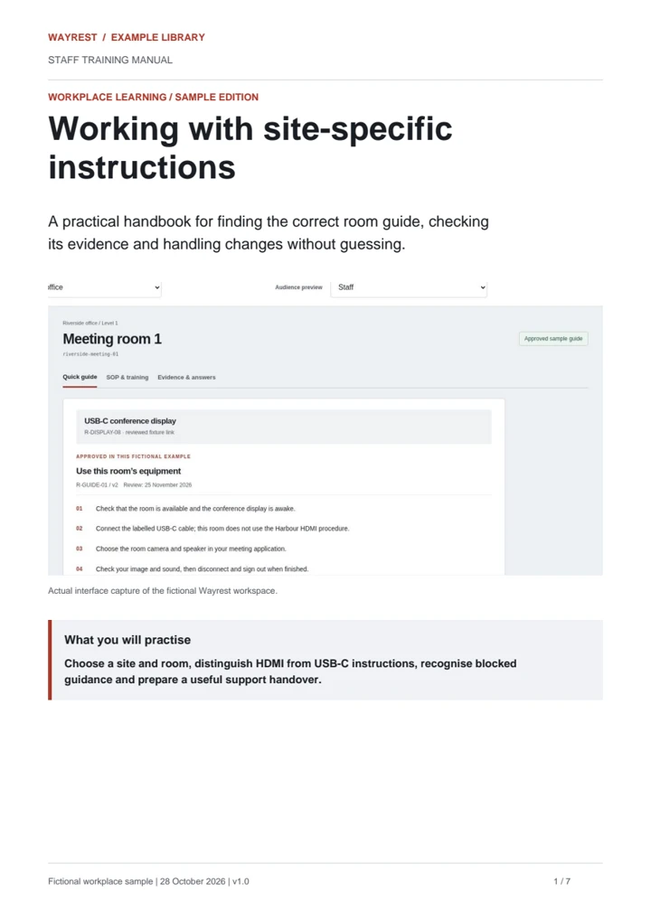 First page of the training handbook; open the PDF to read all pages.