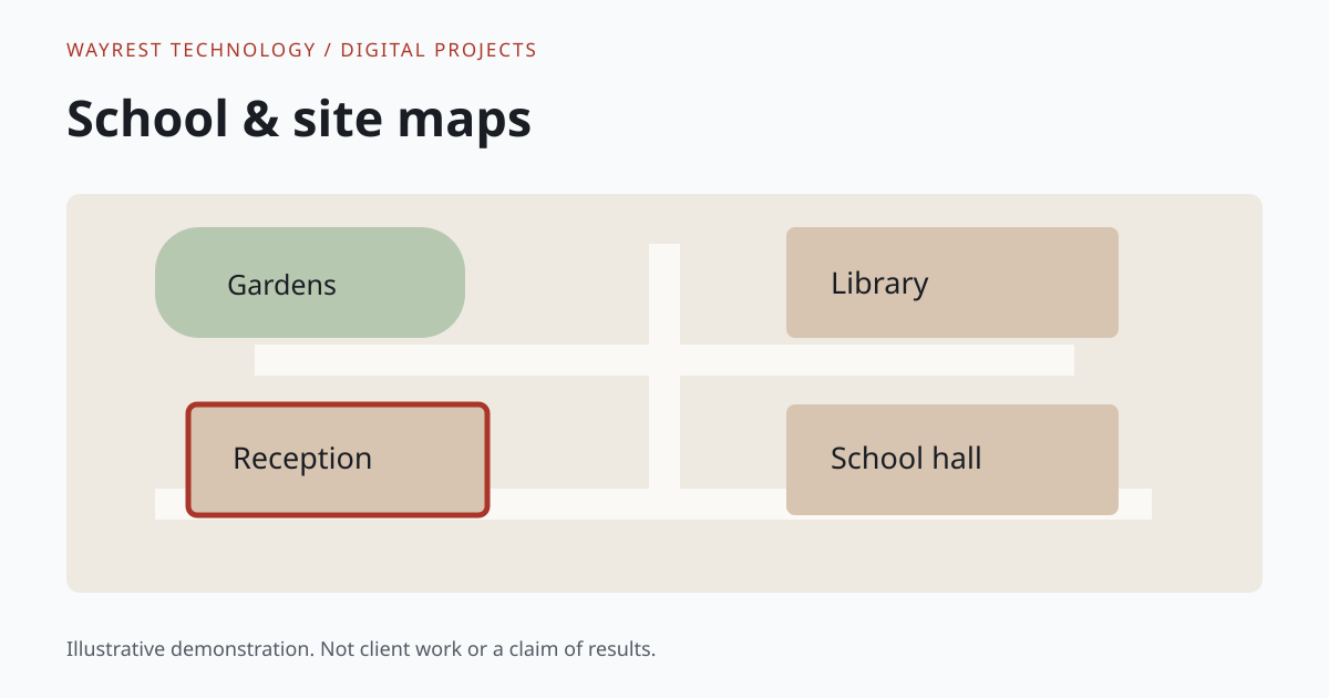 Illustrative preview: School & site maps.